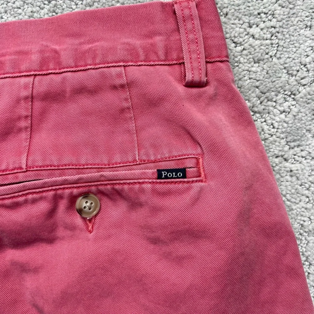 Polo Ralph Lauren Chino Shorts Mens Size 34 Pink Classic Fit 9 Inch Cotton Twill